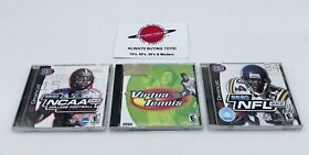Sega Dreamcast Video Games Lot NCAA 2K2 College Football Virtua Tennis NFL 2K2