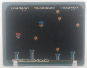 Balloon Fight #117 Family Computer Card Menko Amada Famicom Konami 1985 Japan A1