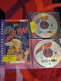 Night Trap (Sega CD, 1992) 2 Discs and Manual only 