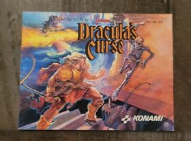 Castlevania 3 III Dracula's Curse Nintendo NES Manual Only