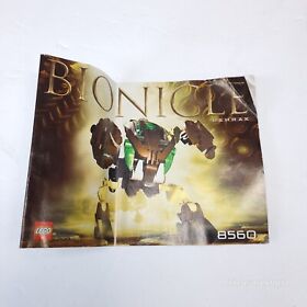 Original Lego Bionicle Pahrak 8560 Manual Instruction Book
