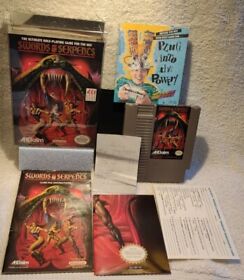 Swords and Serpents - (NES, 1990) CIB Great Condition Cleaned & Tested FREE SHIP