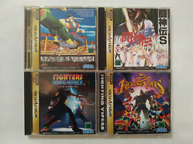 Sega Saturn Lot Virtua Fighter 2 Toshinden S Fighters Megamix Fighting Vipers 