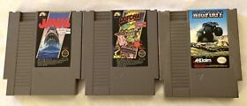 3 Classic NES Nintendo Games - Jaws, Gotcha and Bigfoot from the '80's