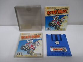 NES Disk System -- 3D HOT RALLY -- Box. Can data save! Famicom, JAPAN Game. 9913