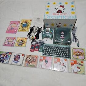 Hello Kitty Dreamcast HKT-3000 Blue in Box Console System Boxed Tested Working
