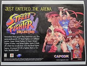 Street Fighter Collection Sega Saturn PS1 Game Ad Wall Art Print Poster - Glossy