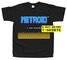 Camiseta Metroid NES Juego Pantalla de Inicio NEGRA Todas las Tallas S-5XL 100% Algodón