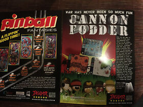 Sales Brochures Atari Jaguar Cannon Fodder/Pinball NEW!