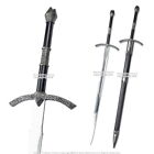 38” Two Handed Medieval Knight Long Sword Bastard Crusader Costume Theater Fair