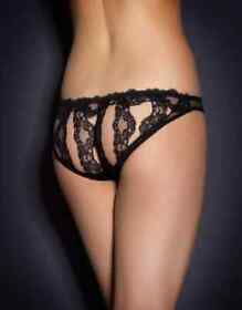 AGENT PROVOCATEUR STUNNING RARE VINTAGE BLACK PEGGY BRIEF AP 1 XSMALL UK6-8 BNWT