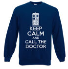 Keep Calm And Call The Doctor Sweatshirt Pullover Who phone booth Dr. Fun