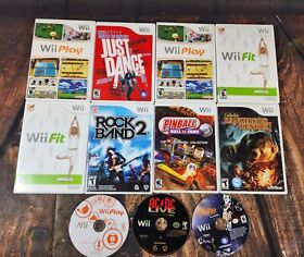 Lot of 11 Wii Games with Scratched Discs Untested Wii Play Wii Fit AC/DC Live