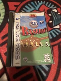 3D Baseball (Sega Saturn, 1996) Complete With Registration Card Read!!!