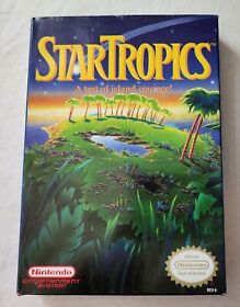 StarTropics (Nintendo NES, 1990) w/ Box, Sleeve, & Styrofoam- No Manual EUC