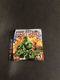 army men sarges heroes dreamcast manual only