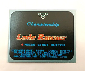 (Game Item) Mini Card, Famicom, Championship Lode Runner, Menko, 1984, EX, Amada