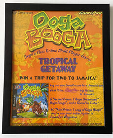 Original Sega Dreamcast Ooga Booga Print Ad Poster Contest Rare Art Framed 8x10