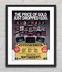 Neo Geo Gold System Console Glossy Promo Ad Poster Unframed G1961