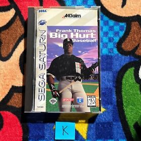 Frank Thomas Big Hurt Baseball (Sega Saturn, 1996) w/ Reg Card - TESTED (K)