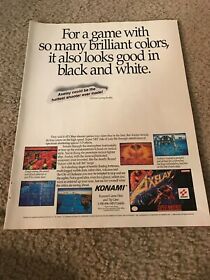 Vintage 1993 AXELAY & CONTRA III 3 THE ALIEN WARS KONAMI Video Game Print Ad NES