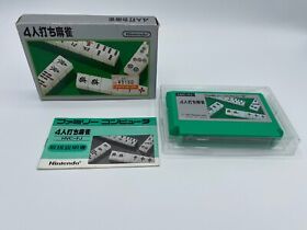 4 Nin Uchi Mahjong Boxed Nintendo NES Famicom Japan Import US Seller
