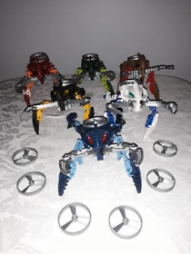 Lego Bionicle VISORAK - All 6 Makuta Rahi Spiders (8742 - 8747) with spinners