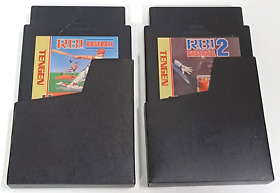 RBI Baseball 1 & 2 NES Game Lot (Nintendo) Authentic Tengen Cleaned & Tested