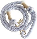 100% Cotton Rope Dog Leash 5 feet Braided Lead Medium Small Dogs Natural Dye USA