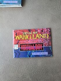 Nintendo Virtual Boy Wario Land Instruction Booklet Only MINT