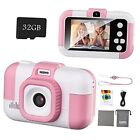 SUZIYO Kids Camera, Children Digital Selfie Video Camcorder 1080P Dual Pink