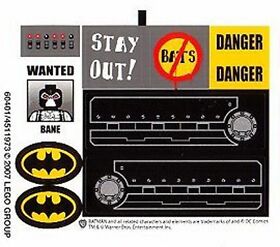 LEGO 7787 - BATMAN - The Bat-Tank The Riddler and Bane's Hideout - STICKER SHEET