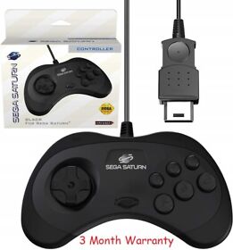 Retro-Bit Official Sega Saturn Controller Pad  Original Port Black