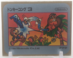 Donkey Kong 3 #14 Family Computer Card Menko Amada Famicom Konami 1985 Japan A1