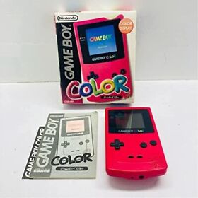 Nintendo Game Boy Color CGB-001 Red Game Handheld Console W/ Box Region Japanese