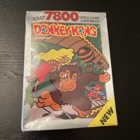 DONKEY KONG ATARI 7800, FACTORY SEALED, BRAND NEW, Complete In Box, Hanger Tab
