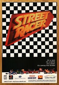 1996 Street Racer PS1 Sega Saturn Vintage Print Ad/Poster Video Game Promo Art