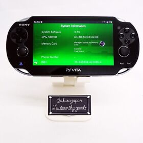 SONY PS Vita PCH-1100 AB01 Crystal Black Wi-Fi 3G Wi-Fi Console only PSV Used