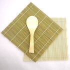 Green/Yellow Bamboo Sushi Mat With Rice Paddle Set S-3675