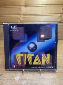 TITAN (PC Engine, 1988) HuCARD Japanese Video Game Naxat Soft CIB