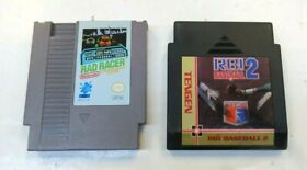 Nintendo NES 2 pack set: RAD RACER,  RBI BASEBALL2.CARTS. USED