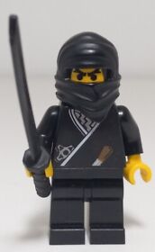 Lego Ninja Black Minifigure cas048 With Sword For Set 4805