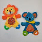 Teytoy My First Baby Teething Toy 2pcs  Crinkle Cloth Multicolor Lion & Koala 