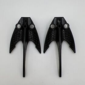 2 pc LOT of LEGO Bionicle Webbed Fin Armor (64296) Black 8079/8992/8987/2853303