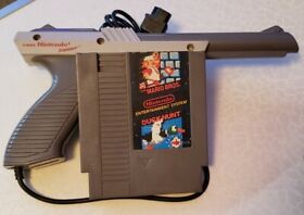 NES Grey Zapper with Super Mario Bros/Duck Hunt Cartridge