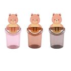 Vctitil Toothbrush Holder Wall-Mounted Suction Cup Cute Bear Storage Cup Plas...