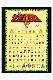 The Legend of Zelda Retro Style Poster - NES Link and Zelda + More, Nintendo Wow