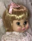 Vintage Effanbee 10” Tiny Tubber Baby Doll In Hand Made Knit Outfit, Sleep Eyes