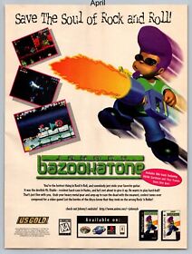 Johnny Bazookatone Playstation PS1 Sega Saturn Promo 1996 Full Page Print Ad