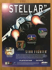 Star Fighter PS1 Sega Saturn 3DO 1996 Vintage Print Ad/Poster Authentic Art Rare